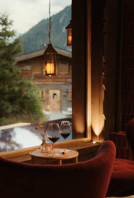 Blick auf den Pool in der Himmelsbad Loge